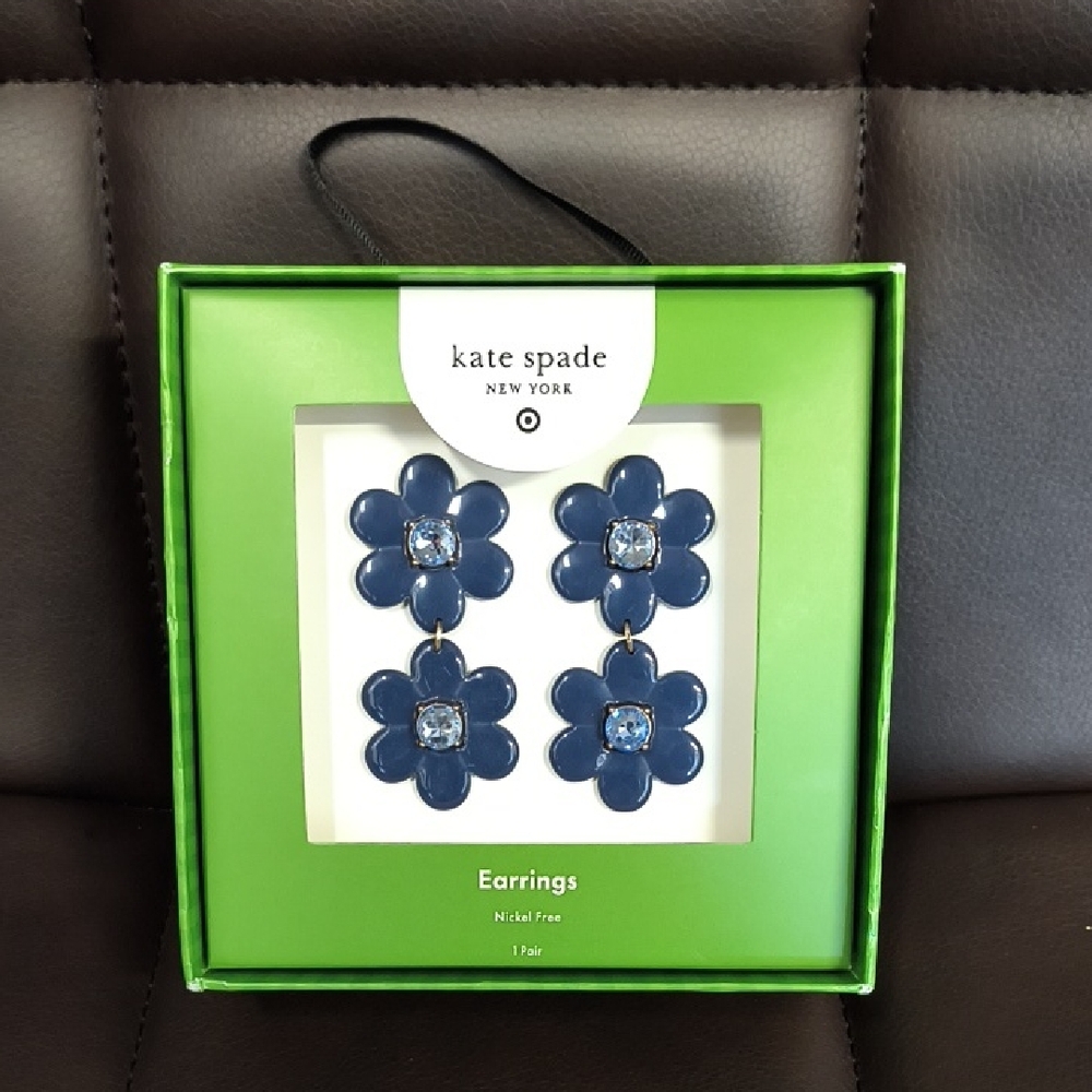 Kate Spade Blue Flower Earrings